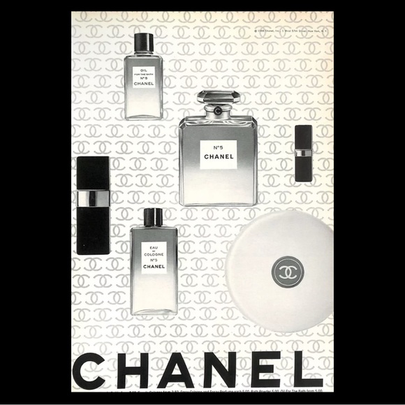 Original 1966 Chanel N°5 Bottles Vintage Luxury Press Advertisement